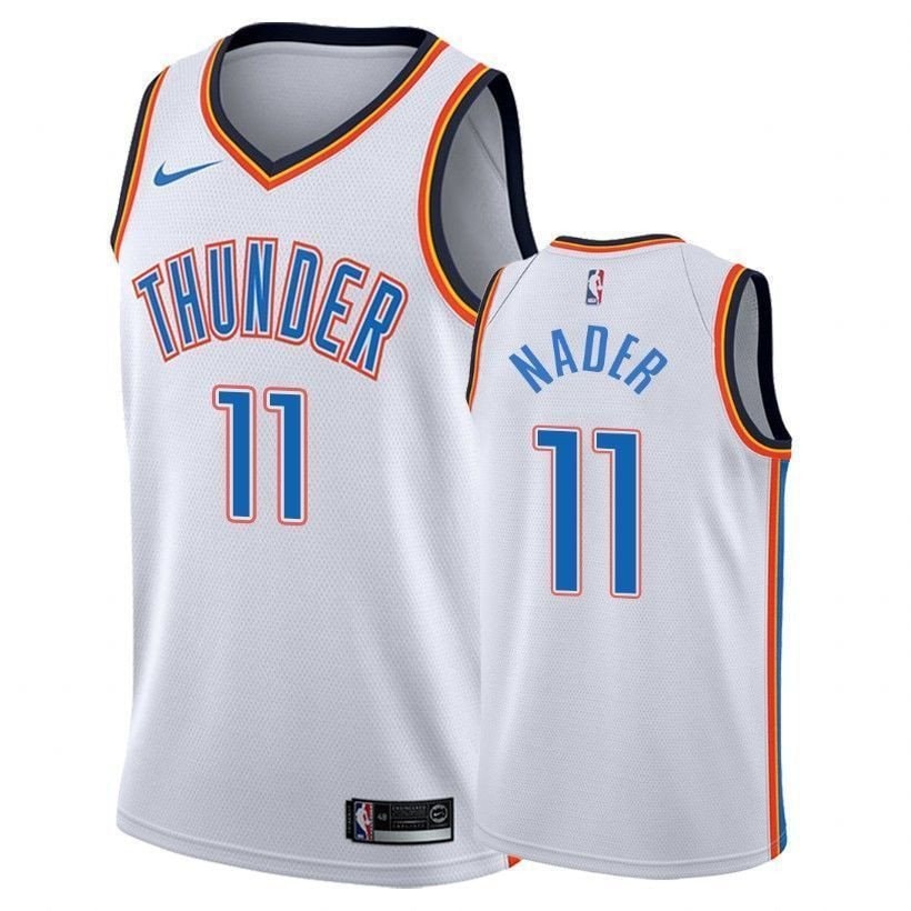 Men's Abdel Nader #11 Association White Basketball Jersey S-3XL