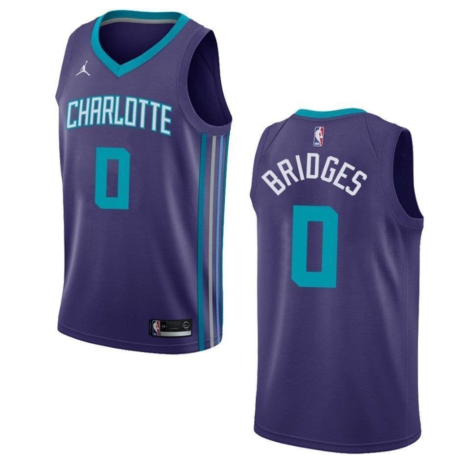 Men's Charlotte Hornets Miles Bridges Statement Swingman Jersey Purple