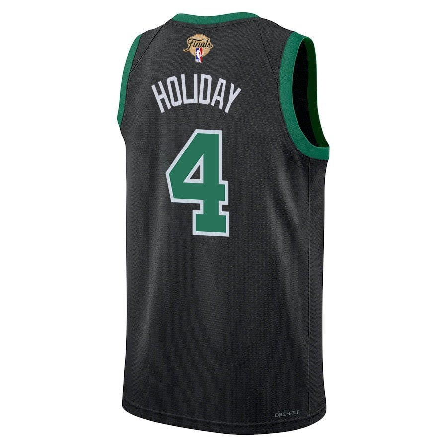 Jrue Holiday 4 Boston Celtics 2024 Finals Patch Swingman Jersey Statement Edition Black