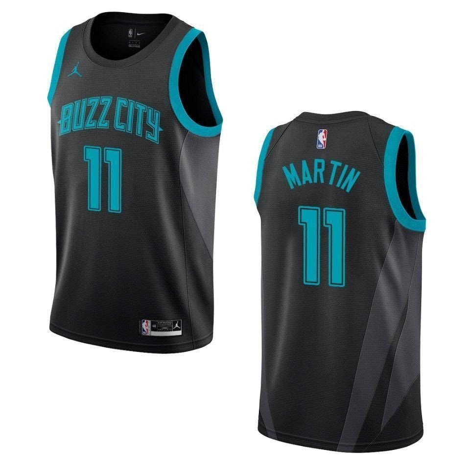 Men's Charlotte Hornets Cody Martin #11 City Swingman Jersey Black