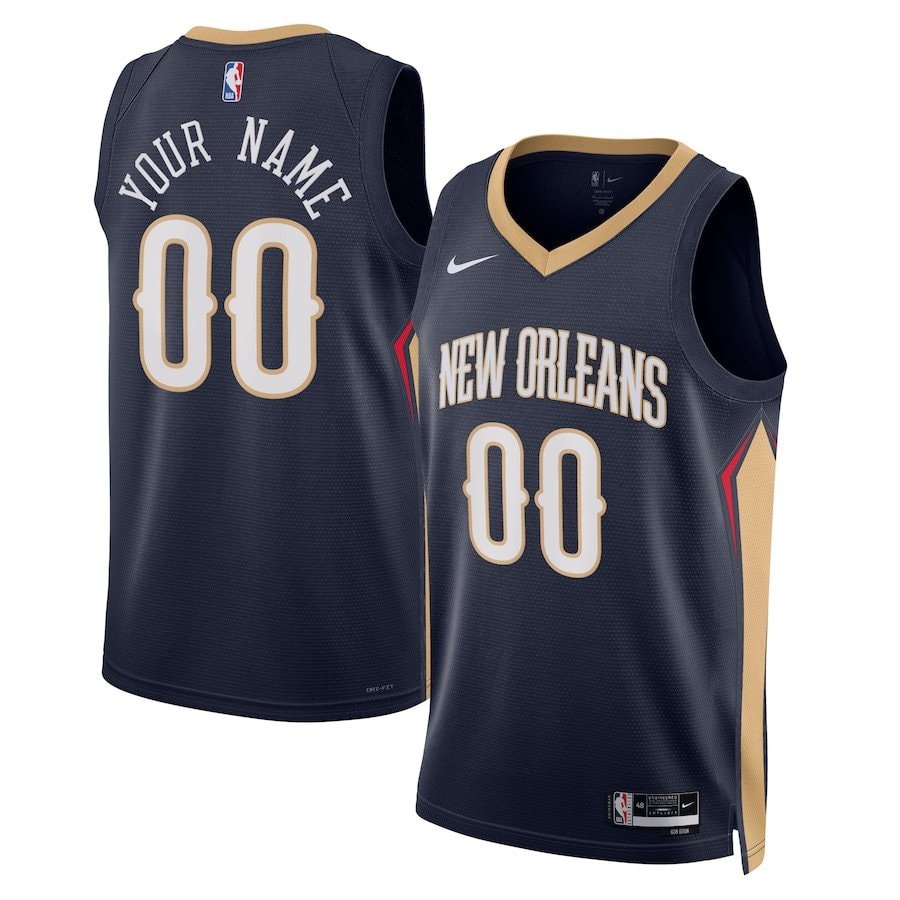 New Orleans Pelicans Icon Swingman Custom Jersey Black Unisex Adult Sizes S-3XL