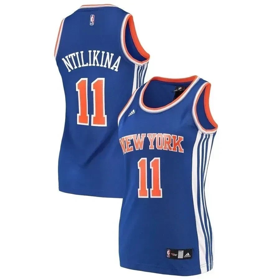 Frank Ntilikina New York Knicks Women's Jersey Blue Multicolor