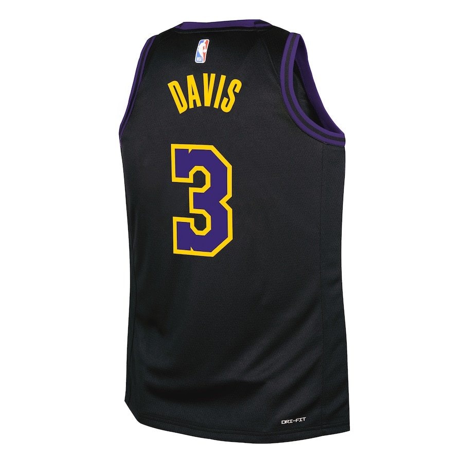Anthony Davis 3 Los Angeles Lakers 2023/24 City Edition Swingman Youth Jersey Black