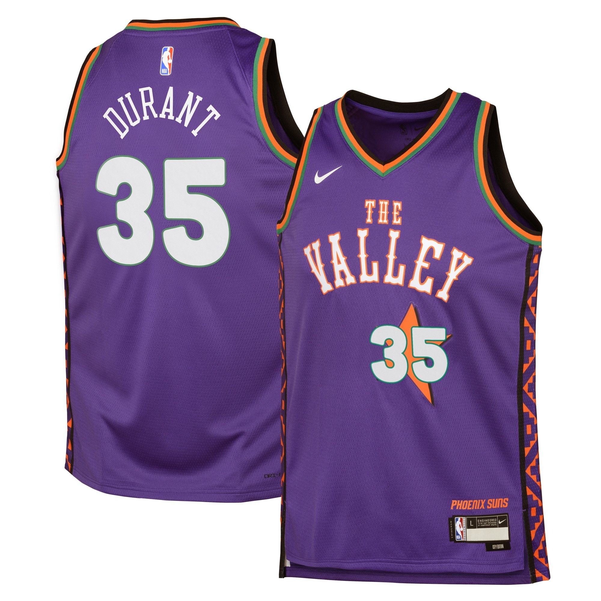 Phoenix Suns City Edition Swingman Jersey 2024 Purple Kevin Durant Youth