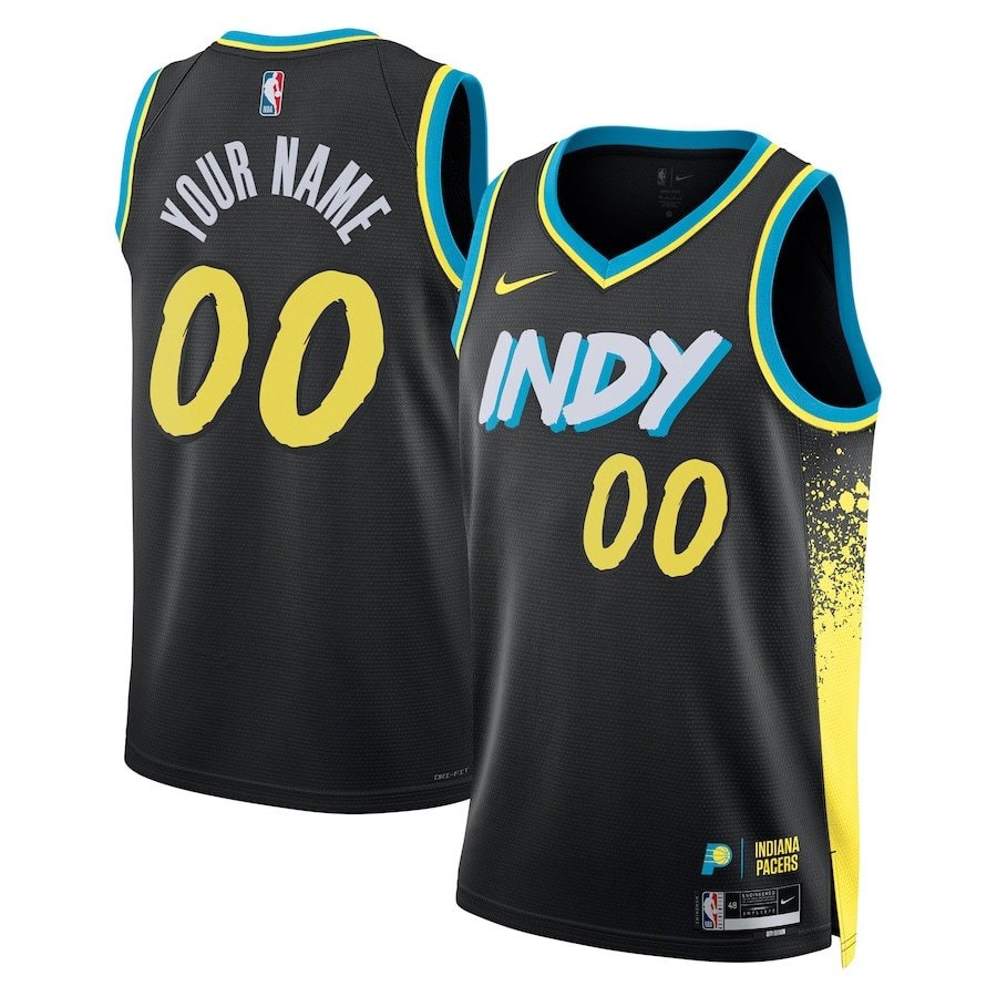 Indiana Pacers 2023/24 City Edition Swingman Custom Jersey Black Unisex