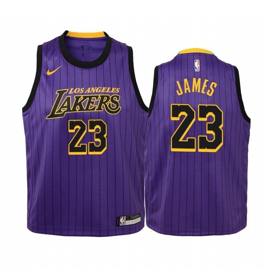 Youth Los Angeles Lakers LeBron James 23 City Edition Jersey - Multicolor Unisex