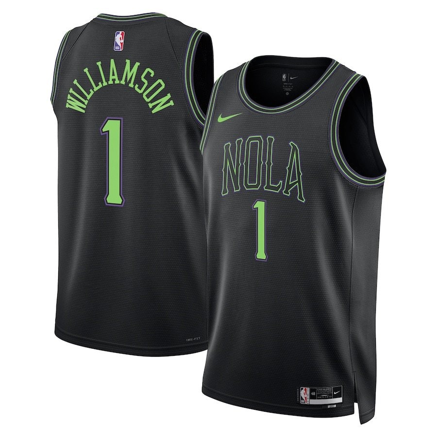 Zion Williamson New Orleans Pelicans 2023/24 City Edition Swingman Jersey Black Unisex