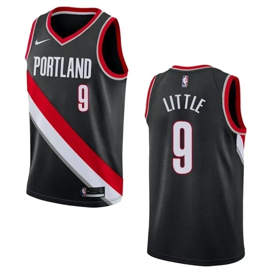 Men's Portland Trail Blazers Nassir Little Icon Swingman Jersey Black Size S-3XL