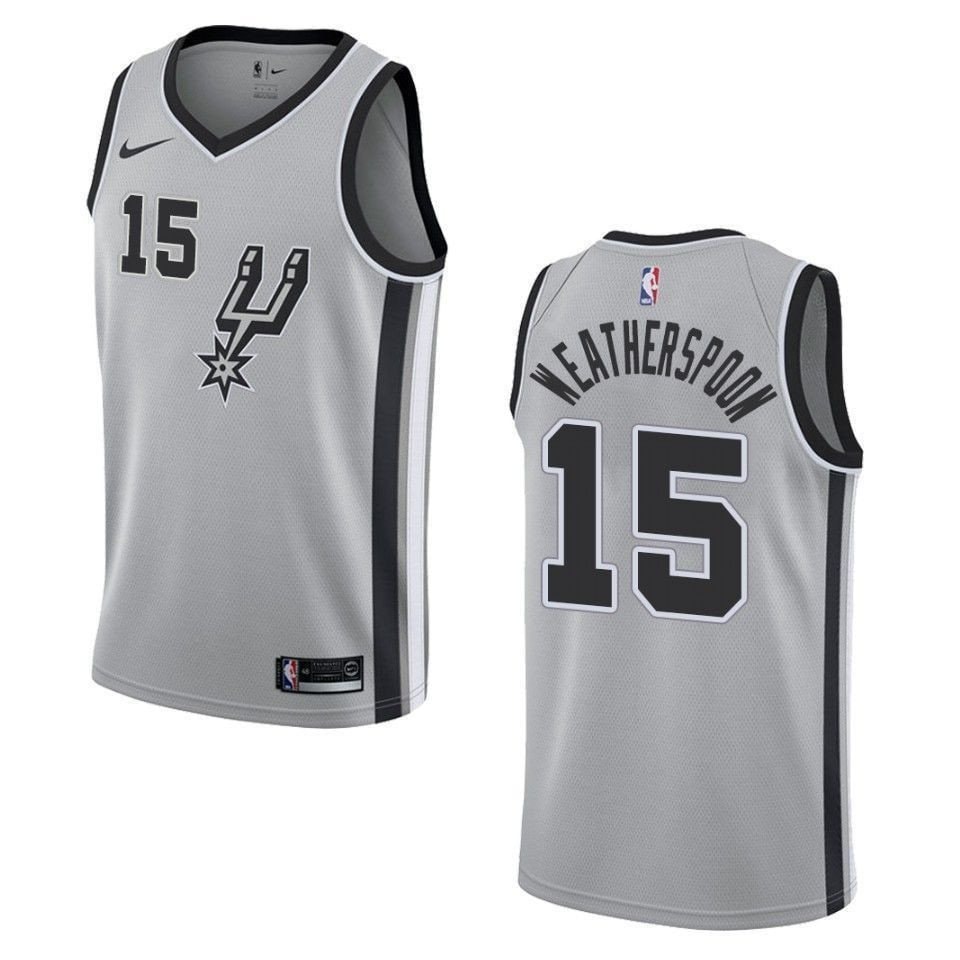 Men's San Antonio Spurs Quinndary Weatherspoon Statement Swingman Jersey Gray S-3XL