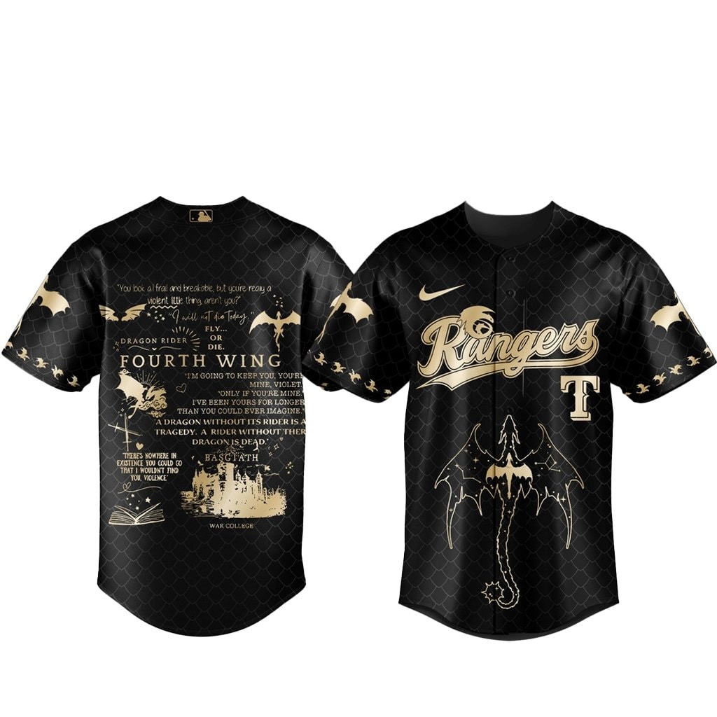 Baseball Team x Fourth Wing Night 2026 Black Baseball Jersey
