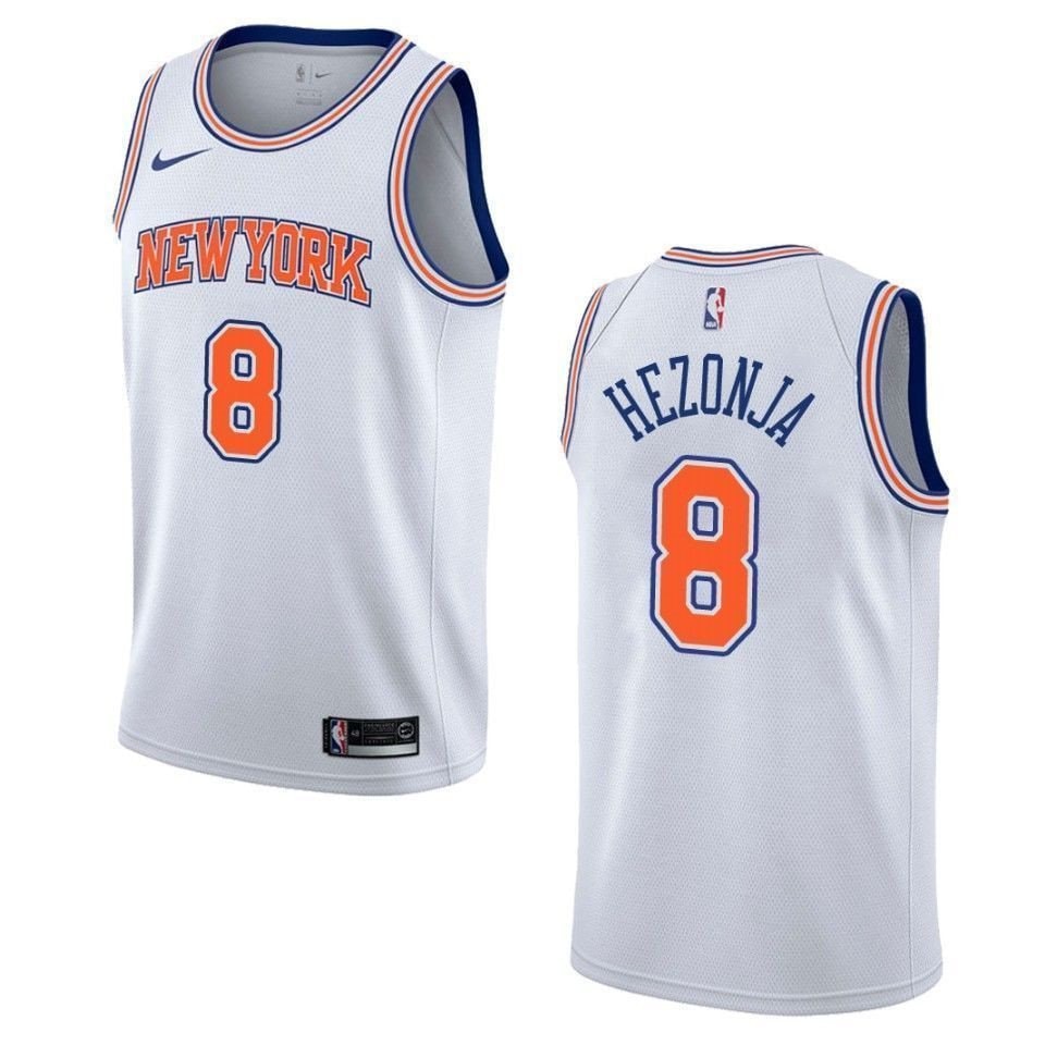 Men's New York Knicks Mario Hezonja #8 Statement Swingman Jersey White