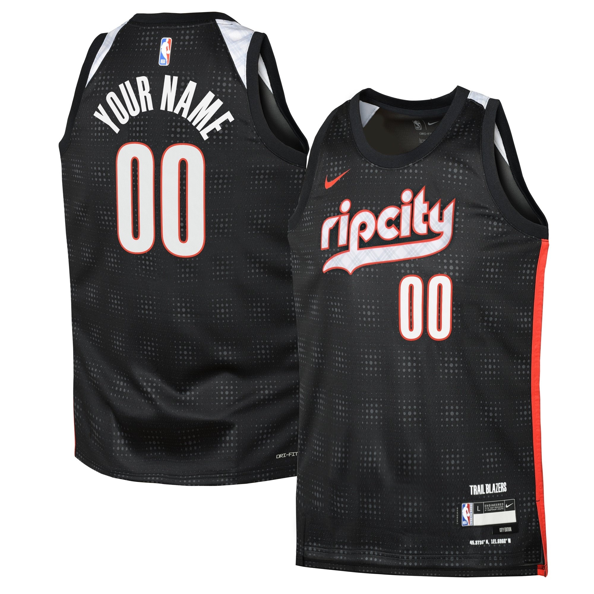 Portland Trail Blazers City Edition Swingman Jersey 2024 Custom Youth Multicolor