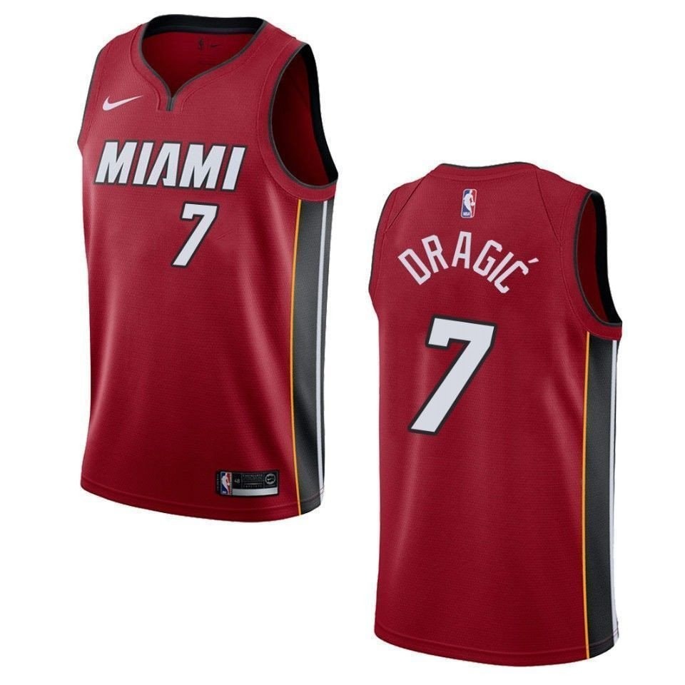 Men's Miami Heat Goran Dragic #7 Statement Swingman Jersey Red