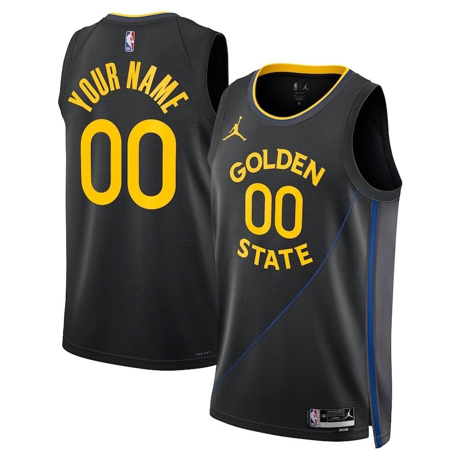 Golden State Warriors Unisex 2024/25 Custom Swingman Jersey Statement Edition Black
