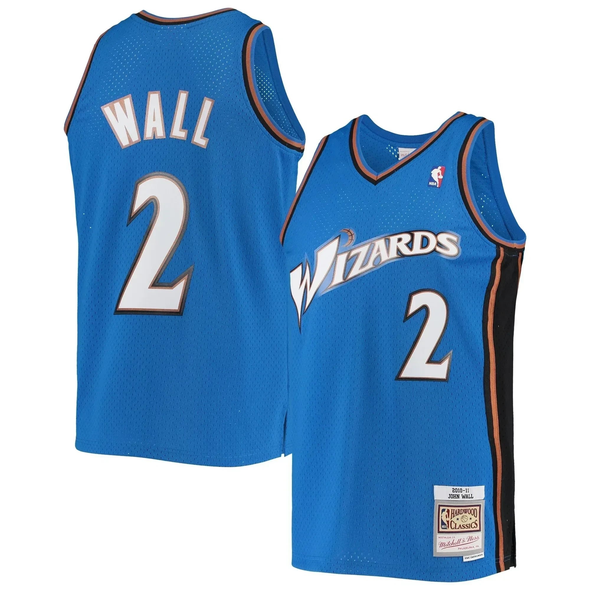 John Wall Washington Wizards Mitchell & Ness 2010-11 Hardwood Classics Swingman Jersey Blue