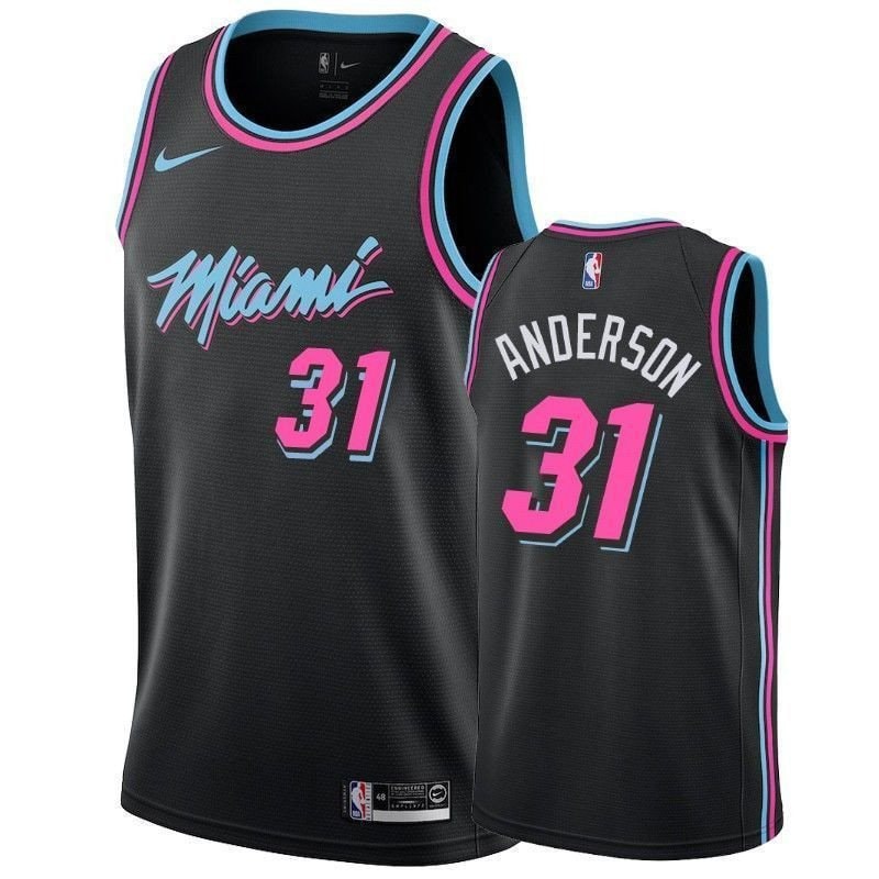 Ryan Anderson 31 Heat City Black Multicolor Jersey - Adult Unisex