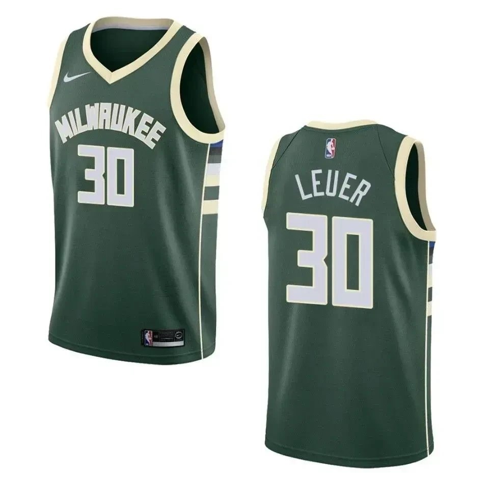Men's Basketball Team 30 Jon Leuer Icon Swingman Jersey - Green