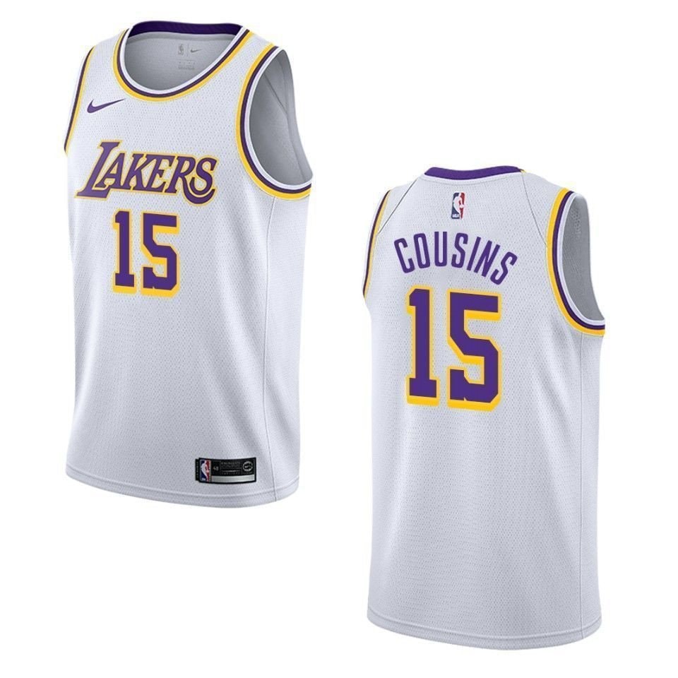 Men's Los Angeles Lakers Demarcus Cousins #15 Association Swingman Jersey White