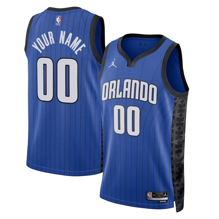 Orlando Magic 2023/24 Statement Swingman Custom Men Jersey Royal Multicolor