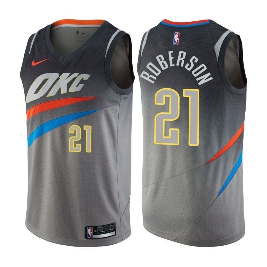 Andre Roberson Thunder #21 City Edition Gray Basketball Jersey Unisex