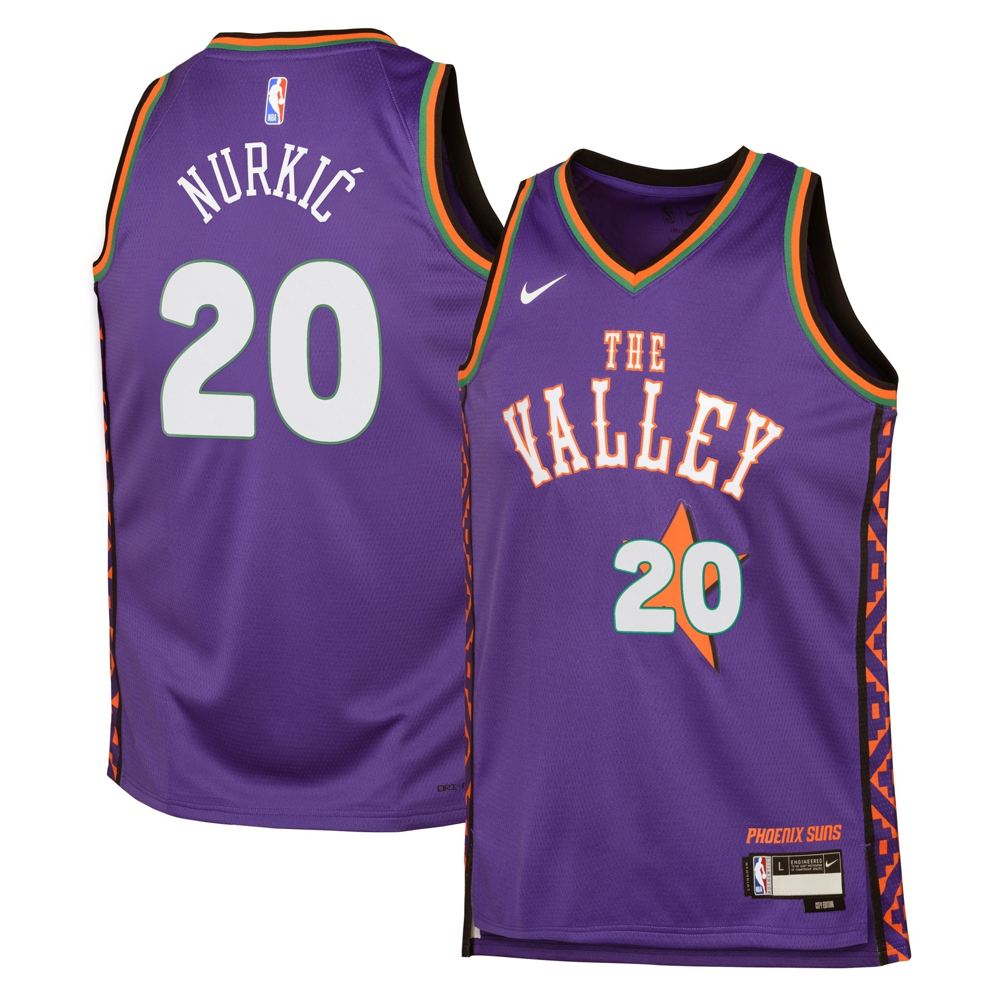 Phoenix Suns City Edition Swingman Jersey 2024 Purple Jusuf Nurkic Youth