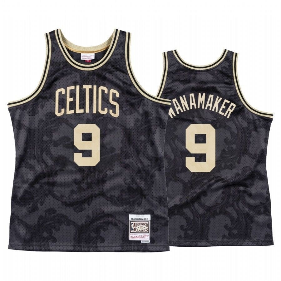 Men's Boston Celtics Brad Wanamaker Black Toile Black Jersey S-3XL