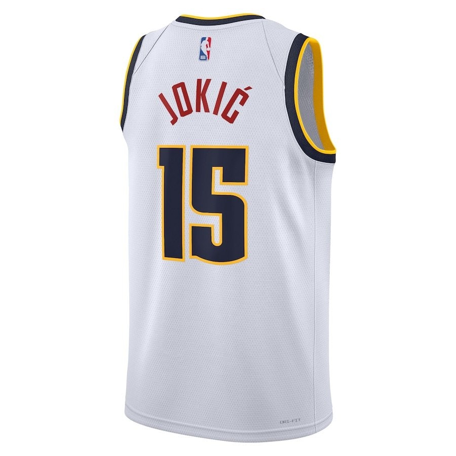 Nikola Jokic 15 Denver Nuggets Unisex Swingman Jersey Association Edition White