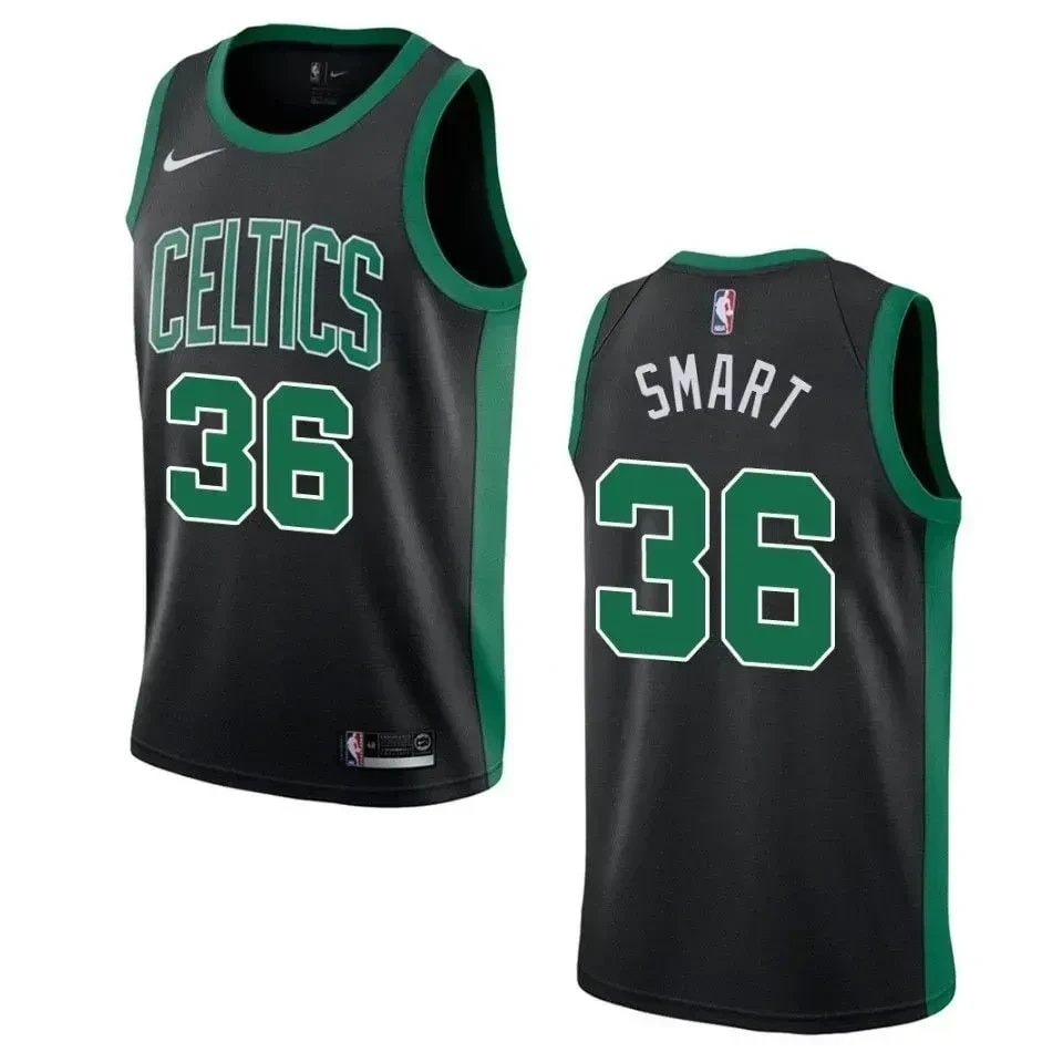 Men's Basketball Team 36 Marcus Smart Statement Swingman Jersey - Black