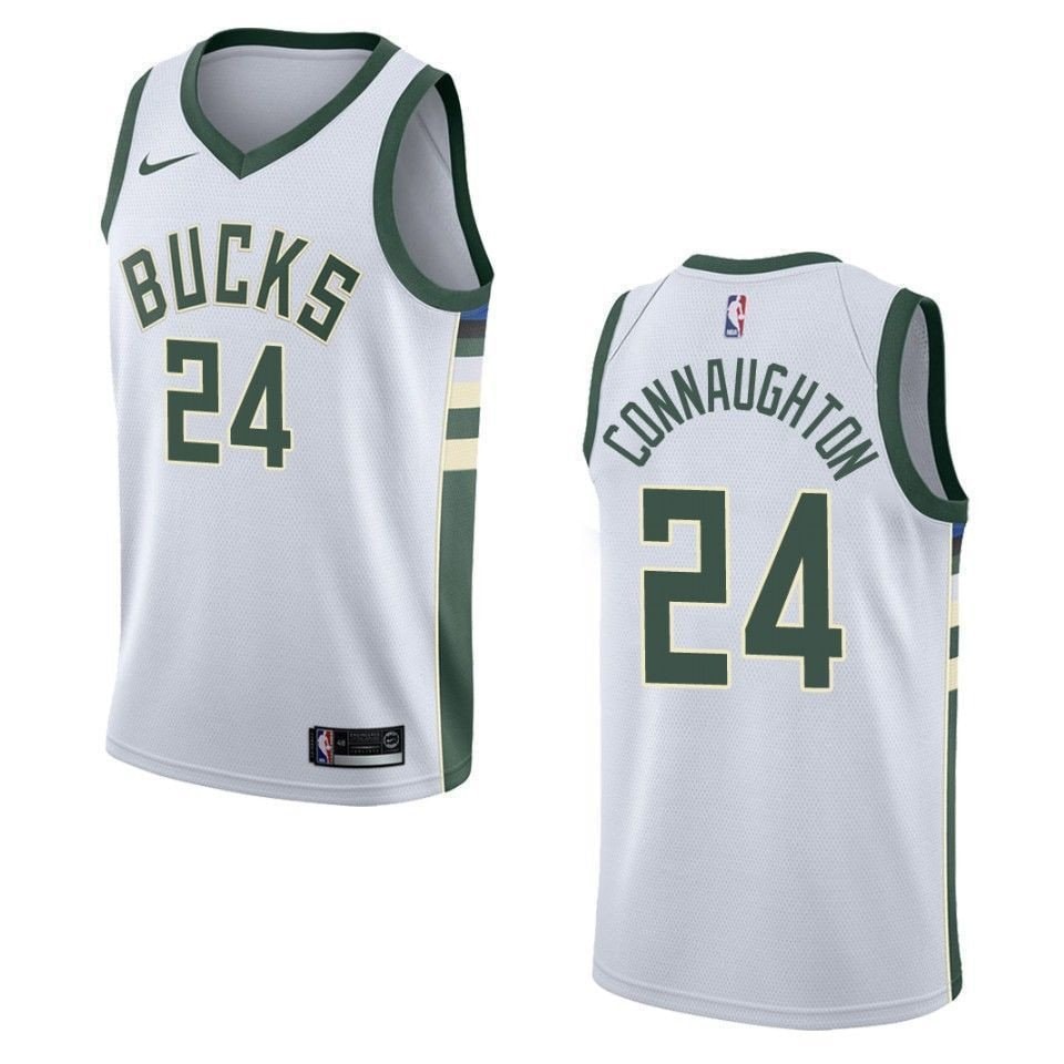 Men's Milwaukee Bucks Pat Connaughton #24 Association White Swingman Jersey