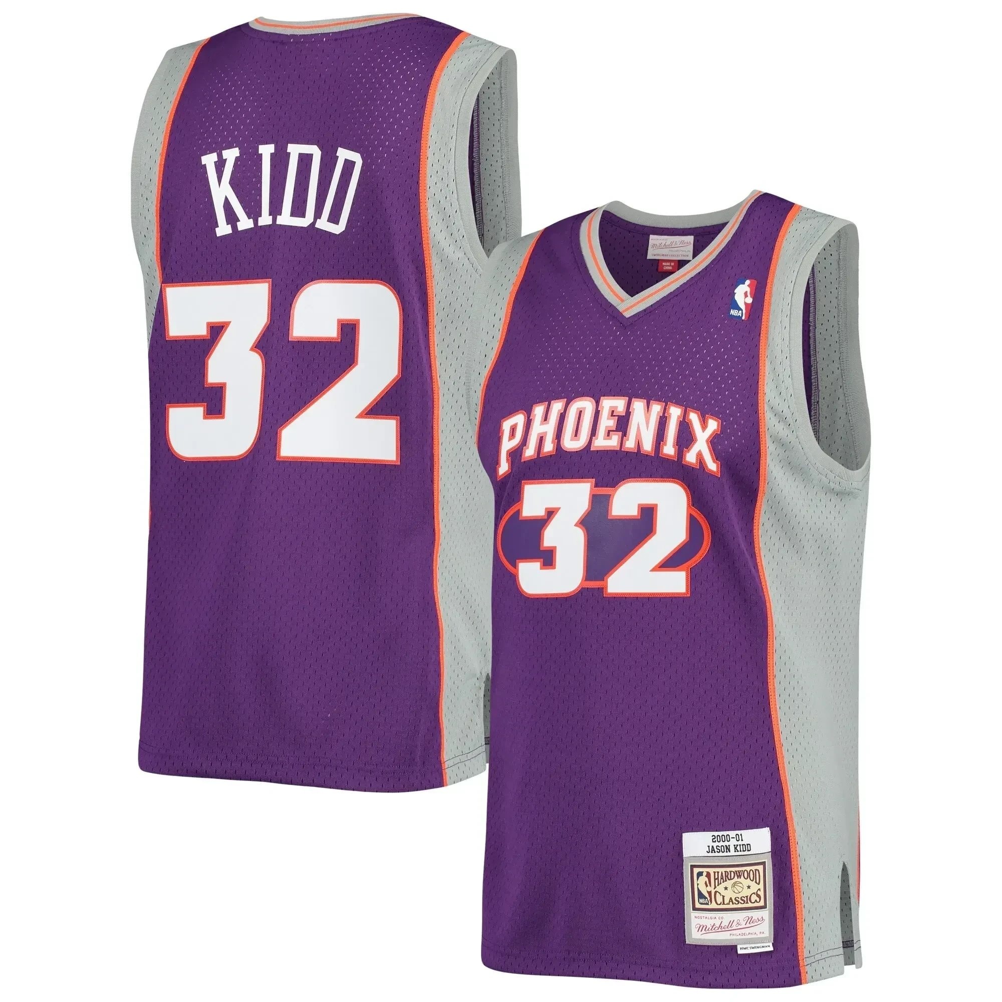 Jason Kidd Phoenix Suns Mitchell & Ness 2000-2001 Hardwood Classics Swingman Jersey Purple