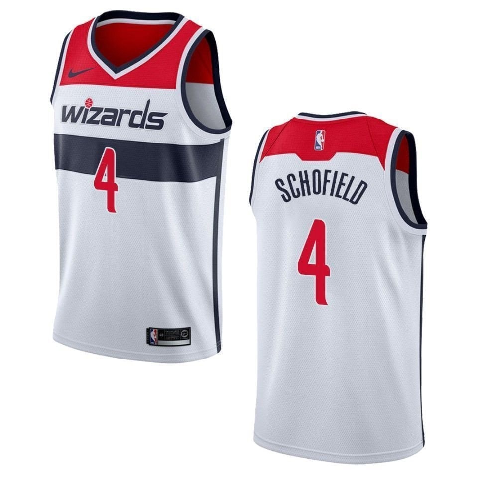 Men's Washington Wizards Admiral Schofield Association Swingman Jersey White