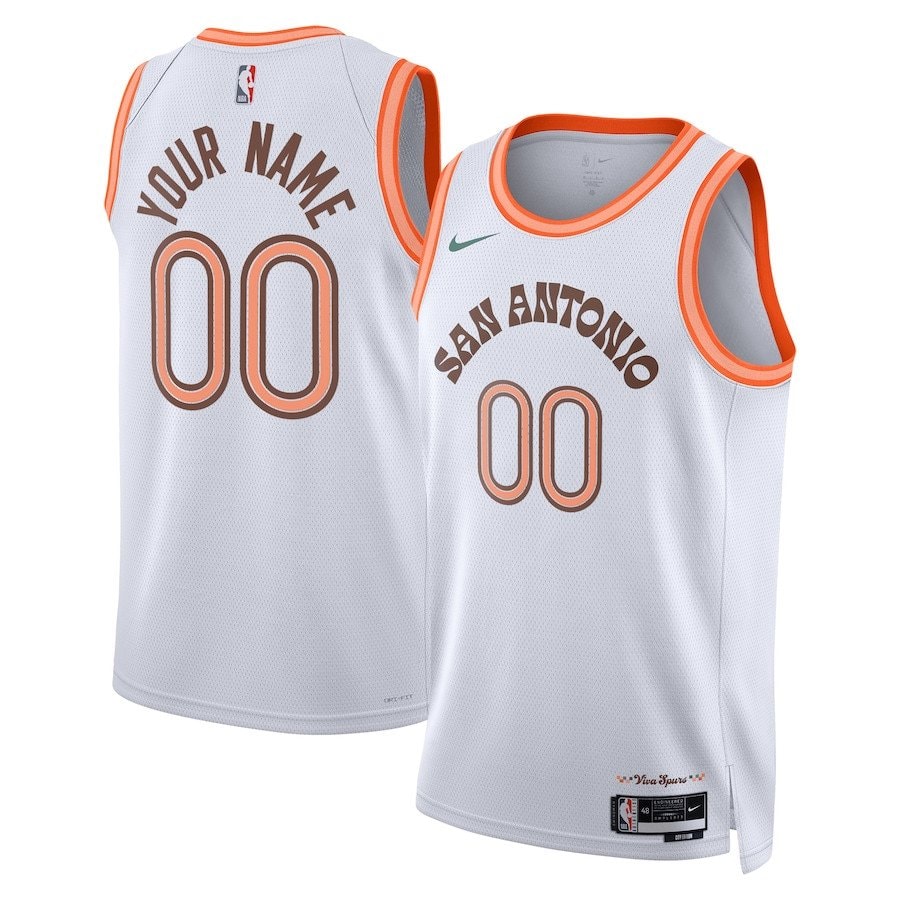 San Antonio Spurs 2023/24 City Edition Swingman Custom Jersey White Unisex