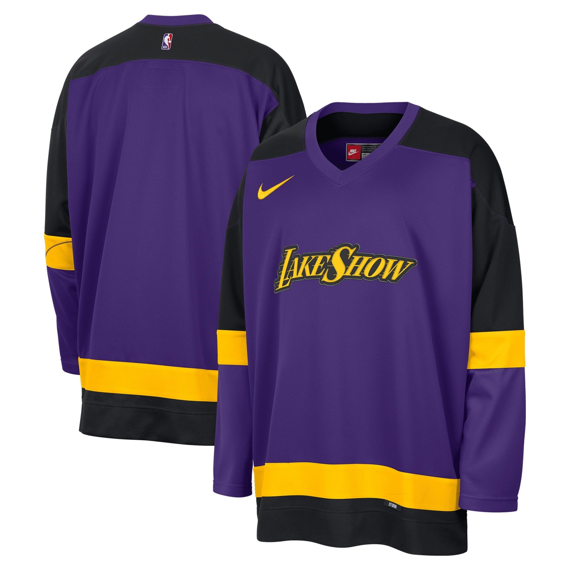 Los Angeles Lakers City Edition Hockey Jersey Mens Multicolor S-3XL