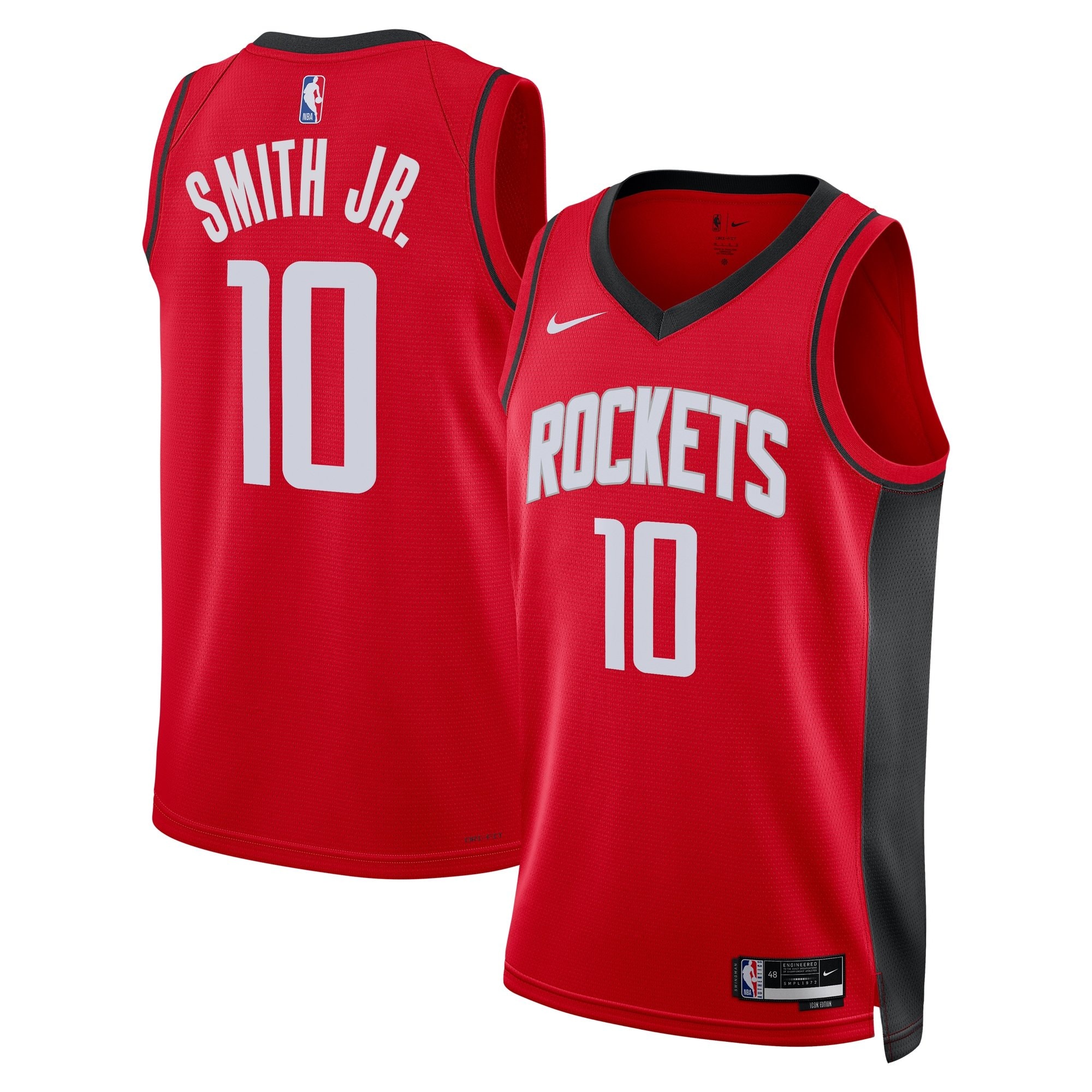 Houston Rockets Icon Edition Swingman Jersey Red Jabari Smith Jr Unisex