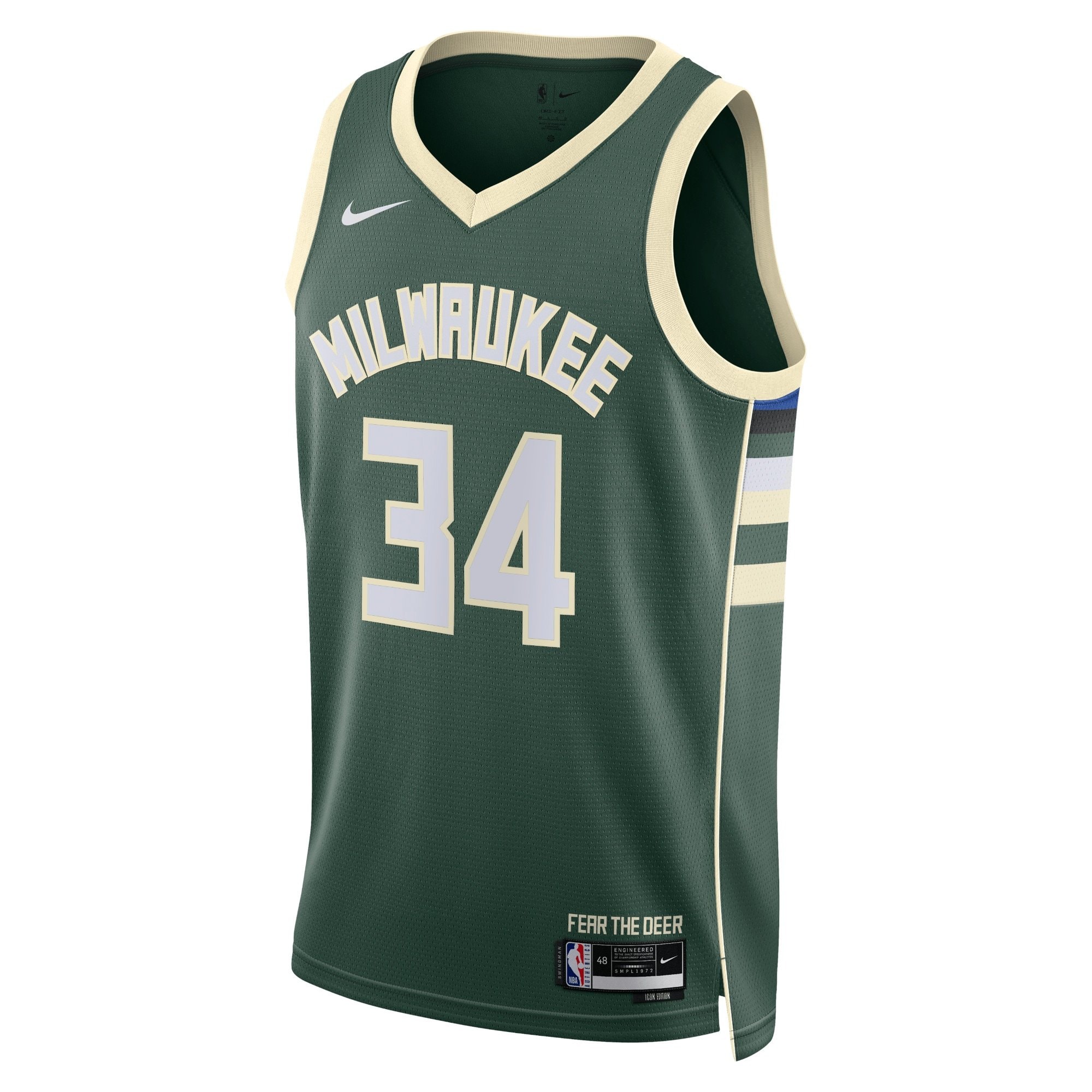 Milwaukee Bucks Icon Edition Swingman Jersey Hunter Green Giannis Antetokounmpo Unisex
