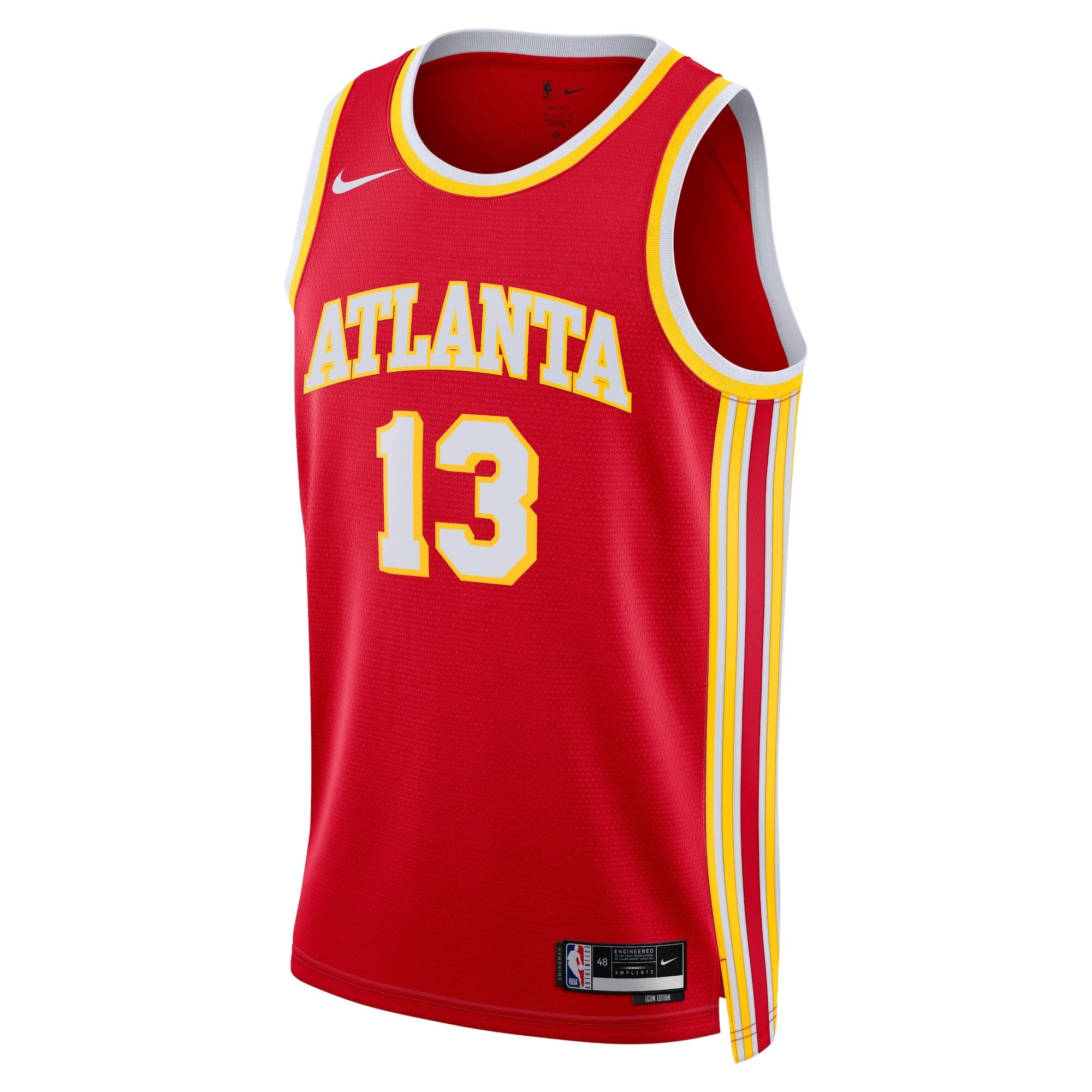 Atlanta Hawks Icon Edition Swingman Jersey Red Bogdan Bogdanovic Unisex