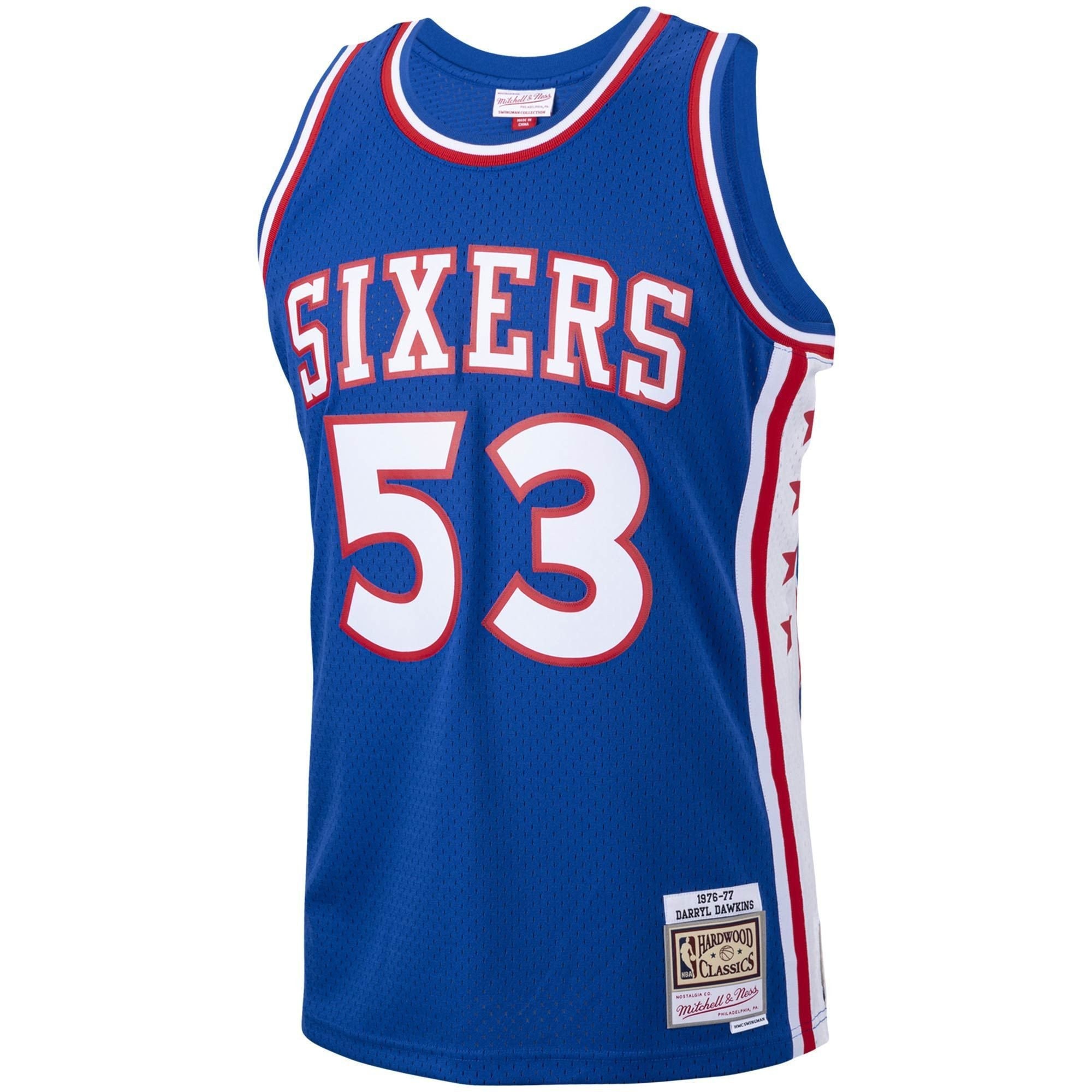 Darryl Dawkins Philadelphia 76ers Mitchell Ness 1976-77 Hardwood Classics Swingman Player Jersey - Royal