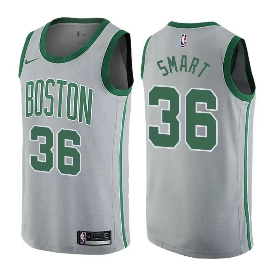 Celtics Marcus Smart #36 City Edition Gray NBA Jersey - Unisex Adult Sizes S-3XL