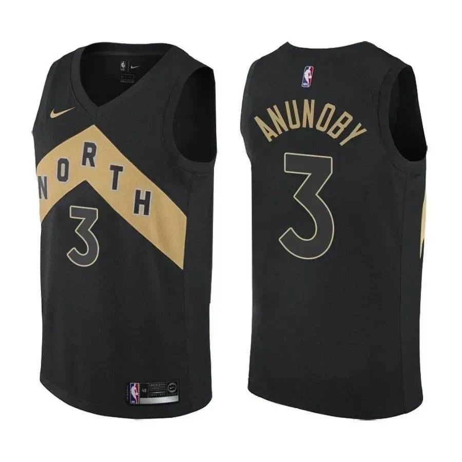 Basketball Team Male Og Anunoby 3 City Edition Black Jersey
