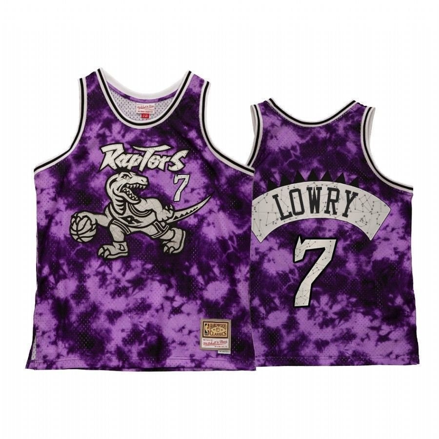Men's Toronto Raptors Kyle Lowry Galaxy Constellation Jersey Purple Throwback