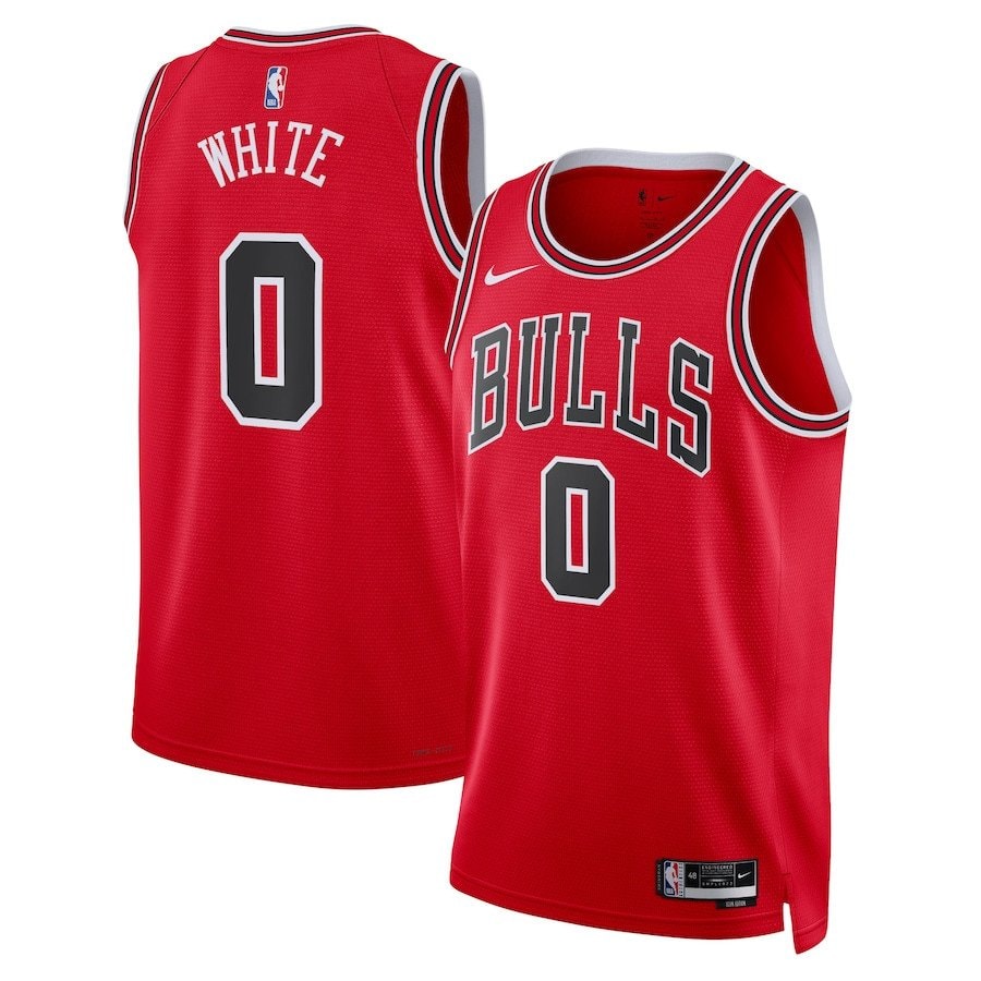 Coby White #0 Chicago Bulls Unisex Swingman Jersey Icon Edition Red