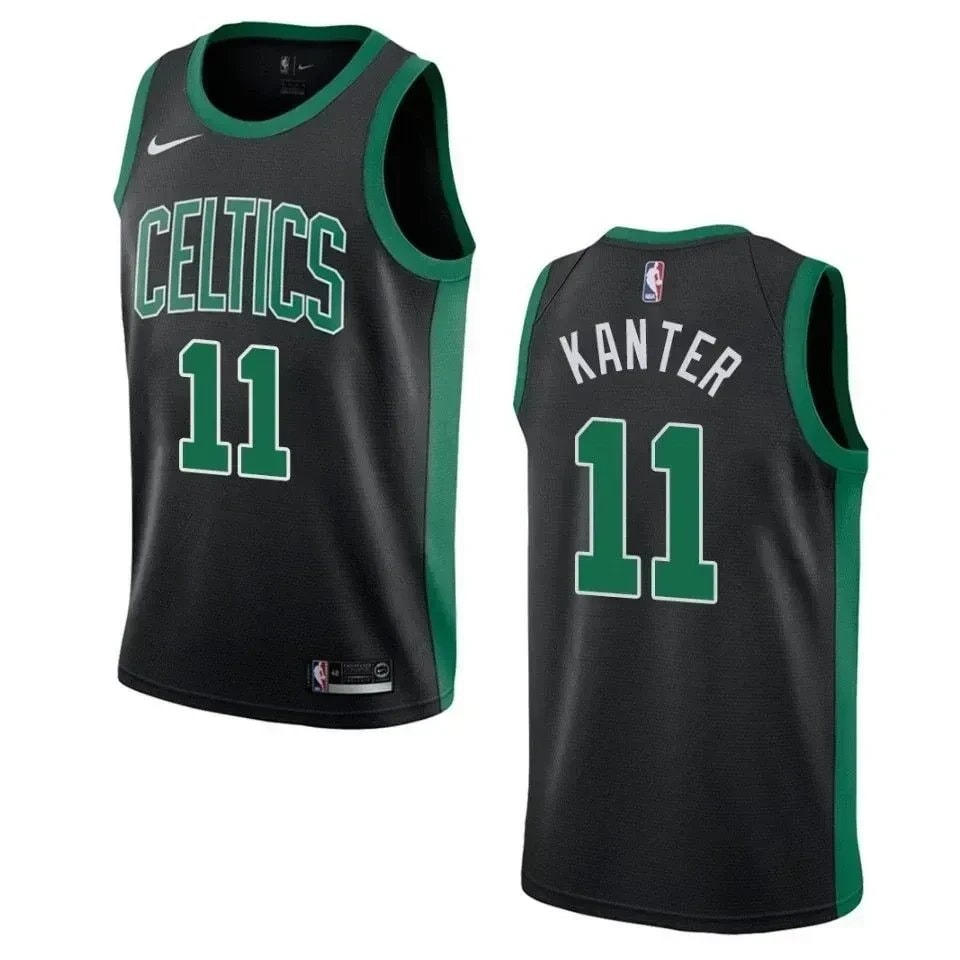 Men's Boston Celtics Enes Kanter #11 Statement Swingman Jersey Black