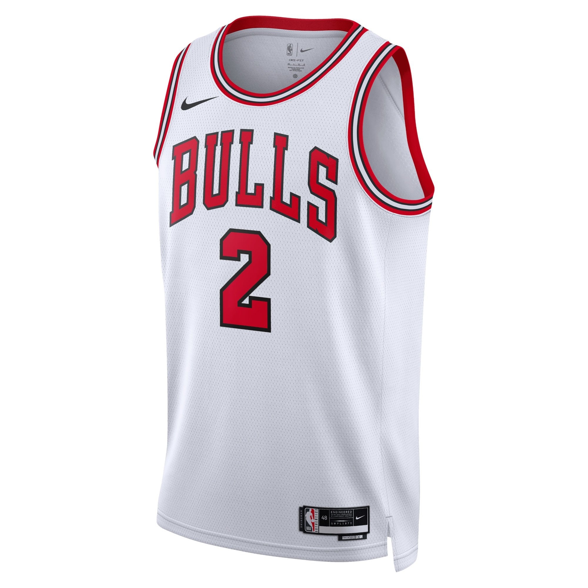 Chicago Bulls Association Edition Swingman Jersey White Lonzo Ball Unisex