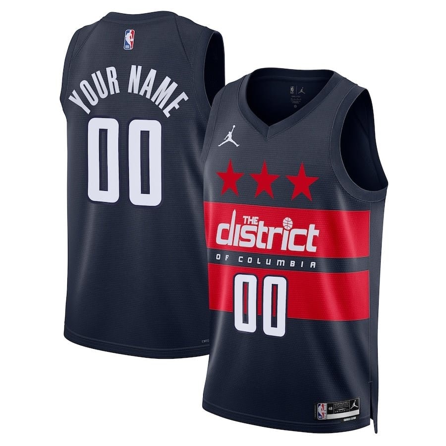 Washington Wizards Unisex 2024/25 Custom Swingman Jersey Statement Edition Navy