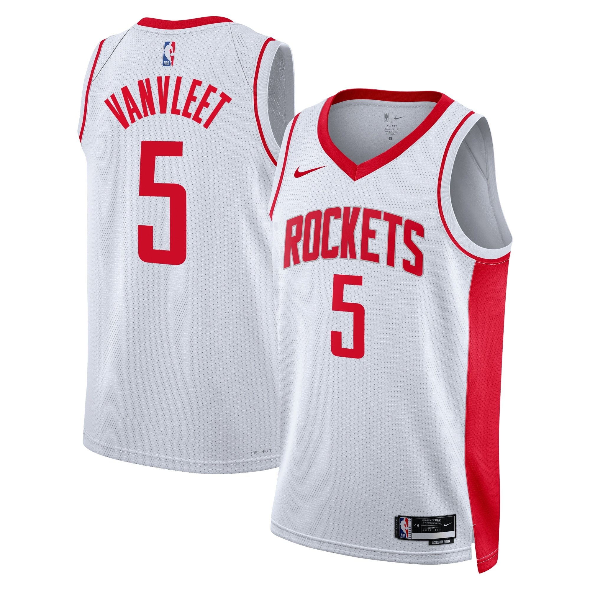 Houston Rockets Association Edition Swingman Jersey White Fred VanVleet Unisex