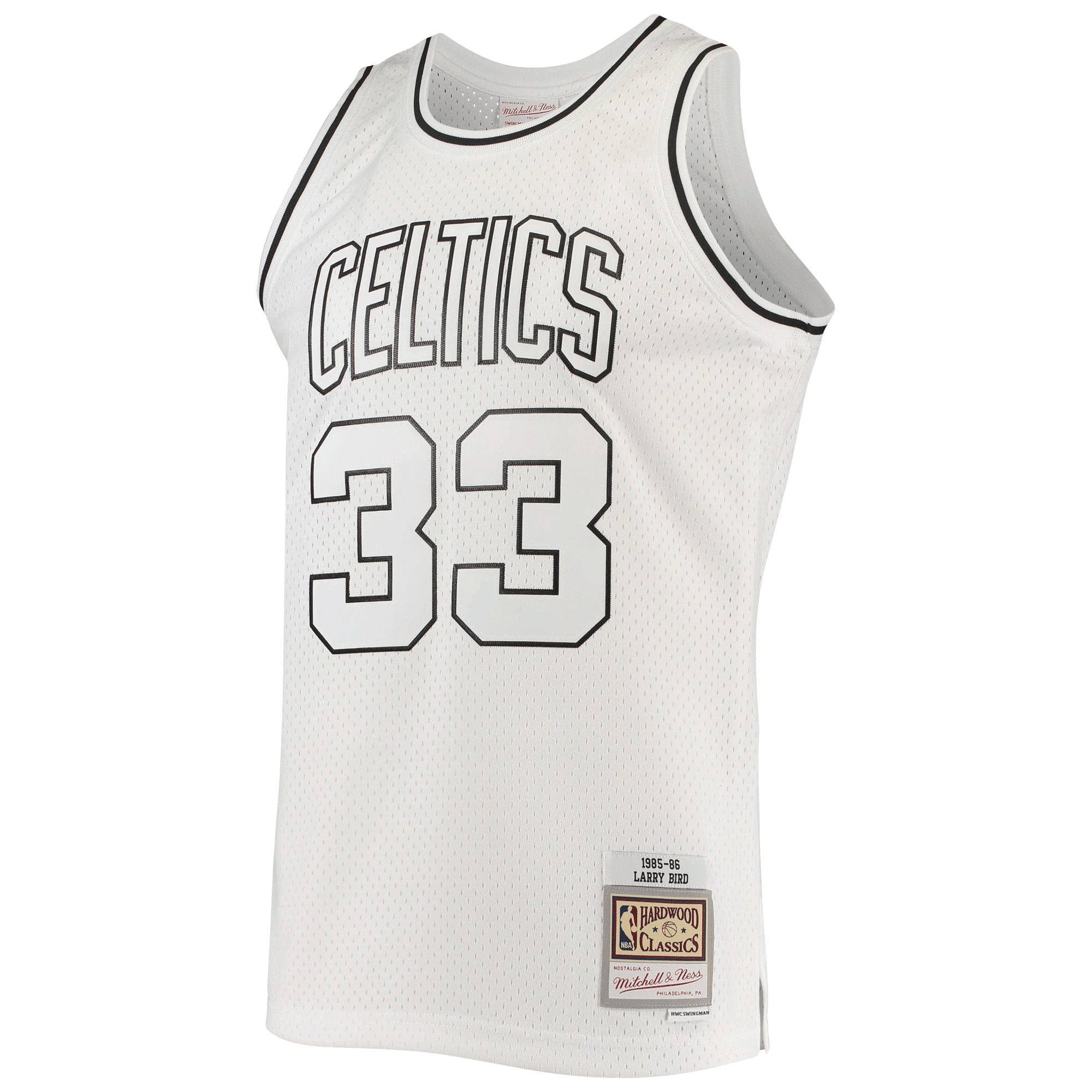 Larry Bird Boston Celtics Mitchell & Ness White Out Swingman Jersey