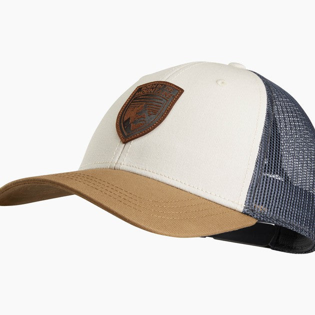 Mesh Back Trucker Hat with Snap Closure in Flint Color