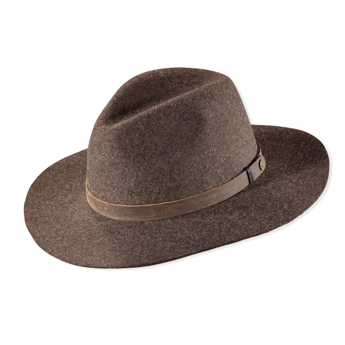 Versatile Wide Brim Felted Wool Hat with Leather Band