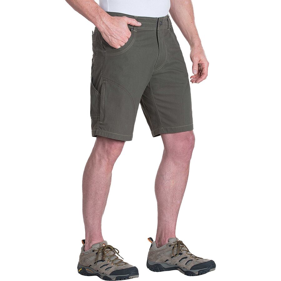 Mens Breathable Outdoor Exploration 10-inch Carbon Khaki UberKuhl Shorts
