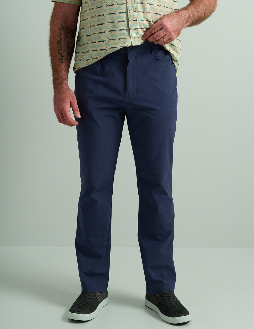 Mens Navy Kona 5-Pocket Pants | UPF 50+ Protective Casual Bottoms